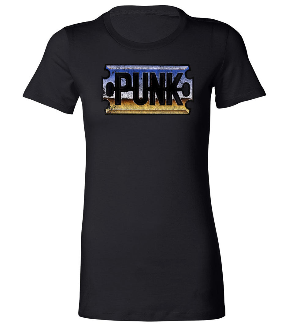 Chrome "Punk" Razor Blade | Women's Fitted Tee By RoAcH T-shirts