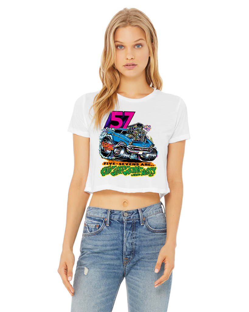 Evil Wicked Mean and Nasty Muscle Car | Women's Crop Tee