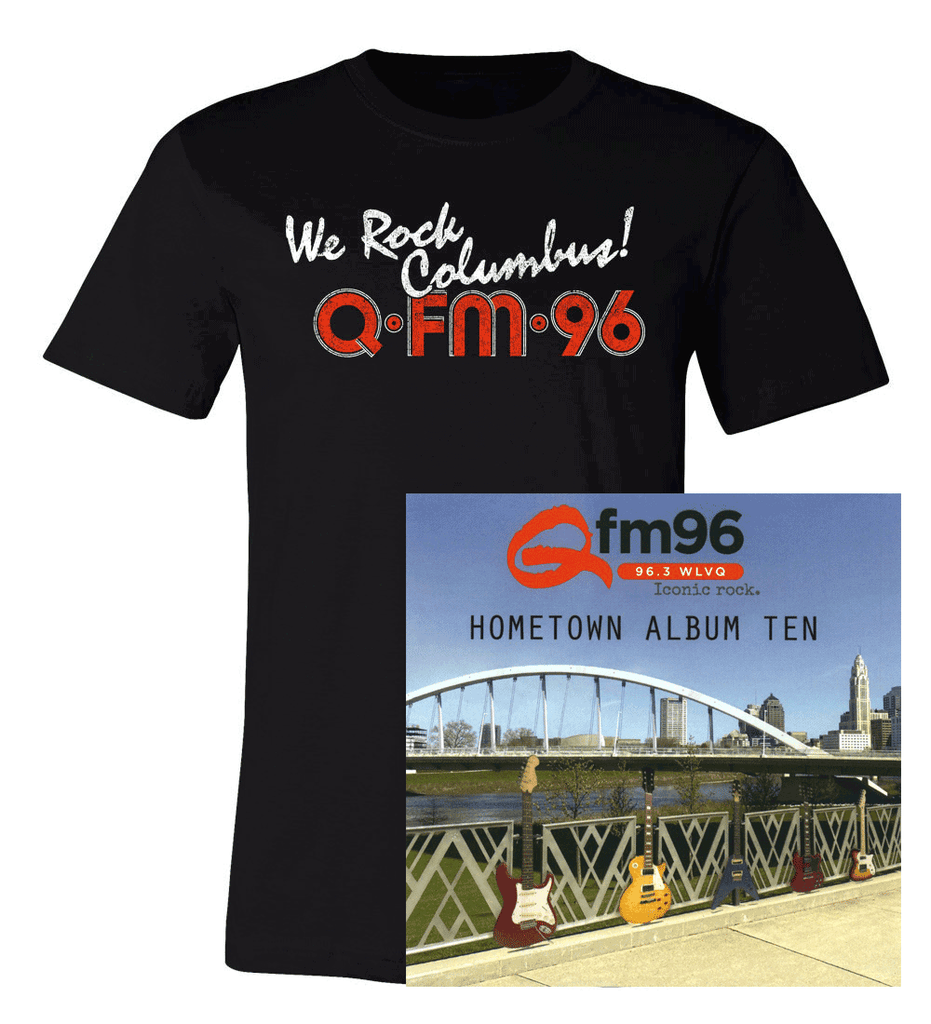 QFM96 We Rock Columbus T-shirt and Album combo