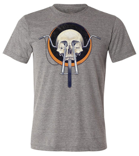 Skull Chopper - Biker Art | Short Sleeve Tee By RoAcH T-shirts